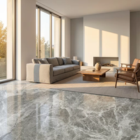 Dalle de marbre gris naturel poli à veines grises pour la décoration des murs et sols des halls d'hôtel