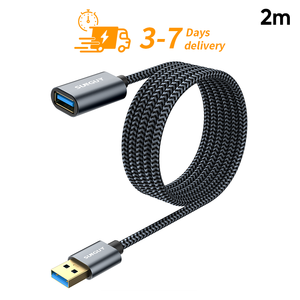 พร้อมจัดส่ง SUNGUY สายดาต้าถักไนลอนความเร็วสูง 5Gbps ยาว 2 เมตร สายชาร์จเร็ว สำหรับตลาดยุโรป - Product Image 1