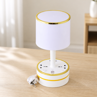 Nouvelle multiprise avec prises standard US, UK et européennes, lampe de bureau protectrice pour les yeux avec USB et multiprise rétractable