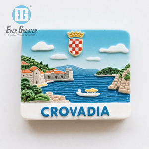 Aimants de réfrigérateur en résine 3D personnalisables forte attraction magnétique impression UV maison moderne <span class=keywords><strong>croatie</strong></span> <span class=keywords><strong>artisanat</strong></span> souvenir touristique - Product Image 1