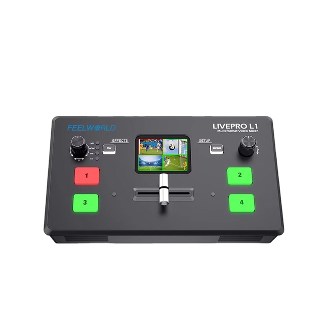 For FEELWORLD Livepro L1 V1 Multi-Format Video Mixer Switcher 4xHDMI Inputs for Camera Production Live Streaming YouTube
