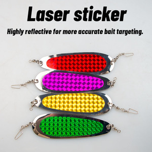 Señuelo de Pesca Tipo Cuchara con Lámina Reflectante de 14cm, Cuerpo Metálico Resistente y Duradero para Pescar Lubina - Product Image 5