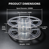 Bobine vide recyclable pour filament d'imprimante 3D, 1 kg, bobine en plastique pour consommables PLA PETG, bobine d'enroulement, vente en gros OEM