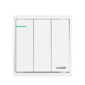 Lonon-enchufe de interruptor de pared para el hogar, marca One Gang, de dos vías