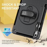 Casing Tablet Heavy Duty dengan Tali Pegangan Aman dan Fleksibel 360 Derajat untuk Samsung Galaxy Tab S9 12.4 Inch SM-X730 SM-X736B