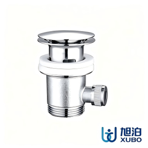 Factory Supply G 1 1/4 Brass Pop up Waste <strong>Set</strong> Basin <strong>Drain</strong> Kit with Lift <strong>Rod</strong> for Bathroom Sink Chrome Plated Sanitary Ware - Product Image 1