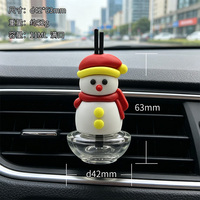 Flacon diffuseur de parfum pour voiture en verre vide de 11 ml, mignon, pour huiles essentielles, idéal pour les cadeaux de Noël