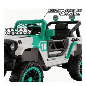 Auto Eléctrico Unisex de Dos Plazas con Batería, de Plástico Resistente, 4 Ruedas, Educativo, con Música, Luces, Control Remoto y Seguro - Product Image 3