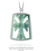 Pendentif Breloque Forever Star D1118 en Jadeite Naturelle Forme Citrouille Sertie Griffe en Argent S925 Haut de Gamme Classique pour Remise de Diplôme Troisième Année