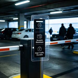 Scratch Resistant Acrylic <b>Overlay</b> Die Cut Panel for Parking Gate Access Control Industrial Use - Product Image 1
