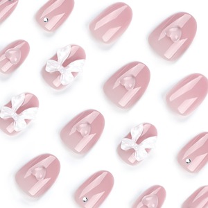 12 Pcs Gradient <b>Acrylic</b> Half Cover Almond Shape Artificial Fingernails <b>Glue</b> Custom Candy False Nails for Dating Party - Product Image 3