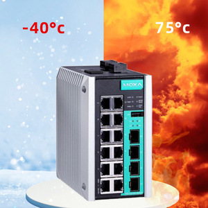Commutateur industriel géré Moxa EDS-G516E-4GSFP 12 ports Gigabit Ethernet avec prise en charge PoE, commutateur de réseau central - Product Image 2