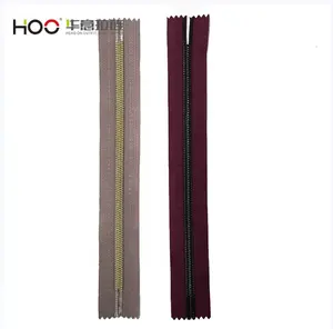 High Quality Light Golden #7 5# Nylon Zipper Rolls Sustainable Long Chain for Bags Shoes Garments Customizable Options