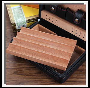 Vanace Luxury Leather Cigar Humidor <b>Box</b> with Spanish Cedar Wood Interior for Premium Cigar <b>Storage</b> - Product Image 3