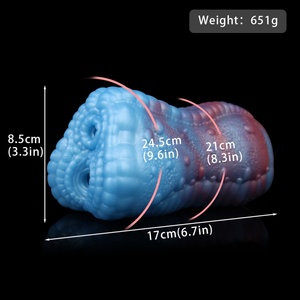 Masturbateur masculin sur le thème du dragon fantastique avec deux options de couleur, stimulateur en silicone texturé pour un jeu de rôle immersif - Product Image 6