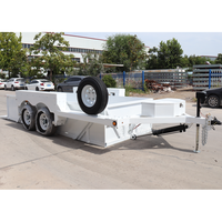 Remorque utilitaire de 14 000 lb avec hayon, remorque à plateau plat de 16 x 6 pieds, remorque à levage hydraulique avec plancher rabattable OEM ODM
