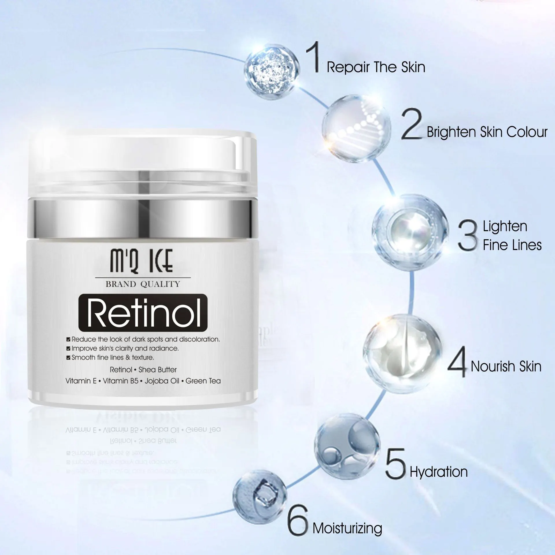 Sản Phẩm Khuyến Mại 50G Retinol Kem Vitamin E B Dưỡng Ẩm Và Giữ Ẩm Retinol OEM