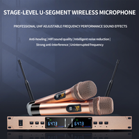 Professionelles Kabelloses Handmikrofon mit Geräuschunterdrückung, Klarer Klang, Tragbares 2-Kanal-Karaoke-System für Live-Video