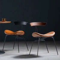 Designer nordique fourmi chaise de Bar créatif fer Art tabouret léger Style industriel rétro luxe maison dossier haute forme incurvée barre