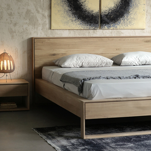 Juego de Muebles de Dormitorio de Diseño al por Mayor, <span class=keywords><strong>Cama</strong></span> California Super Queen de Lujo, <span class=keywords><strong>Cama</strong></span> Moderna de Madera Sólida, Tamaño Personalizado - Product Image 3