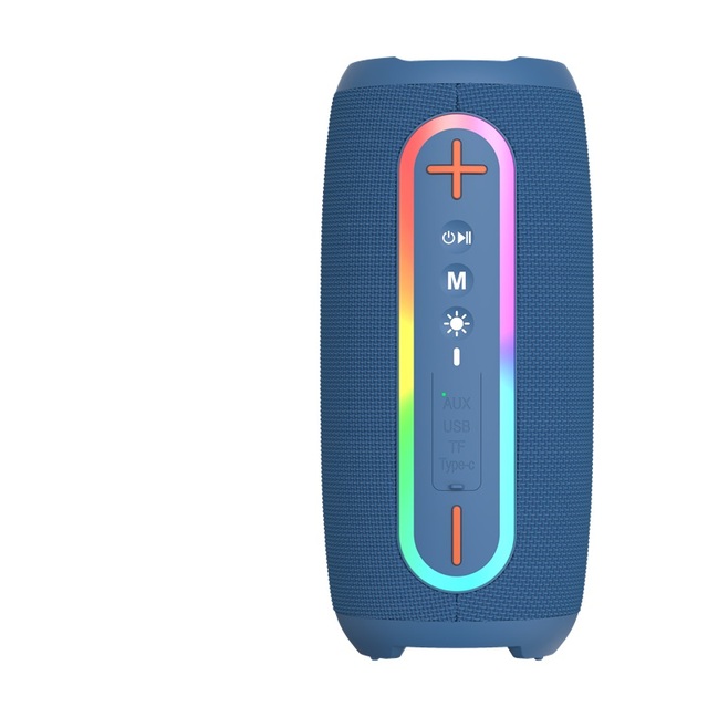 Direct Selling Rechargeable 2400mAh Portable Bluetooth 5.3 Version RGB Bluetooth Speaker Supporting TF Card and USB Disk