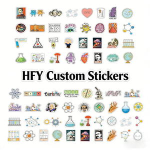 Autocollants imperméables personnalisés sur le thème des connaissances scientifiques, 100 pièces, nouveau style, très vendus, pour décorer tasses et guitares - Product Image 3