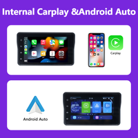 Caméra de tableau de bord de moto 1080p double objectif avec écran tactile 5 ''étanche IP67Intemnal carplay système de caméra de moto