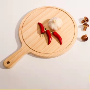 เขียงไม้ทรงกลมพร้อมด้ามจับสำหรับใช้ในครัว - Product Image 1