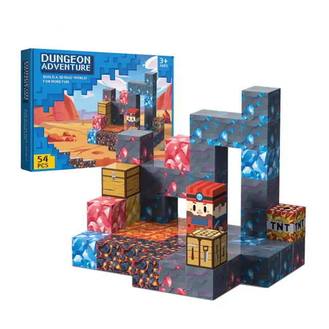 CAYI My World Block Dungeon Adventure Creative Diy 2.5cm Cubes Moc 3D Building Block Set Juguetes Educational Toys for Kids