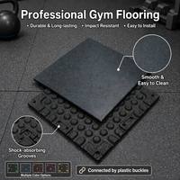 Dalles de sol en caoutchouc Udine Durable Sport Mat pour salle de sport et fitness - EPDM haute densité, amortissant les chocs, tailles personnalisables (15-50 mm)