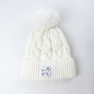 Custom <strong>Beanie</strong> Your Own Embroidery logo <strong>Beanies</strong> With Woven Label 100% Acrylic <strong>Pom</strong> <strong>Pom</strong> <strong>Beanie</strong> Hat With Fleece Lining Inside - Product Image 5