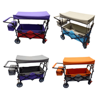 Chariot pliable de chariot de chariot pliable d'auvent de camp de plage résistant portatif