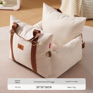 Car Pet <b>Bed</b> Linen Rectangle Solid Comfortable Fashion Durable Portable Pet House Stain Resistant All Season Use for <b>Small</b> <b>Dogs</b> - Product Image 2