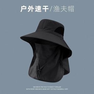 Chapeau de pêche avec voile anti-UV amovible pour hommes, pour l'extérieur, hiver et été - Product Image 4