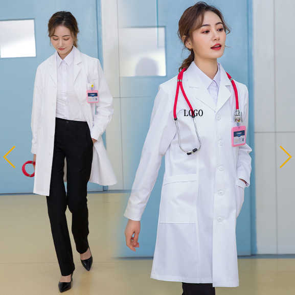 Lab Uniform Design Customized LOGO Fashion Hospital Uniform Lab Coat Doctor Professional ...