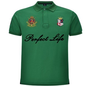 Chemises à manches courtes pour hommes avec logo personnalisé, anti-rides, en coton uni, uniformes de golf, broderie, tricot, personnalisables - Product Image 4