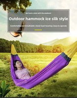 Hammock Outdoor Ice Silk Mesh Swing Bending Stick Anti Rollover Perlengkapan Wisata Berkemah Produsen Grosir