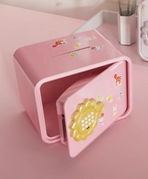 Zhenyou Home Kleiner Stahltresor für Kinder, Rosa, Wasserdicht, Feuerfest, Elektronisches Codeschloss, Sicherheitsschrank, Tragbar, Robust 1