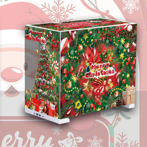 Boîtier d'ordinateur de jeu ATX pleine tour sur le thème de Noël NPC Air3 avec fenêtre latérale - Cadeau de Noël splendide - Product Image 2
