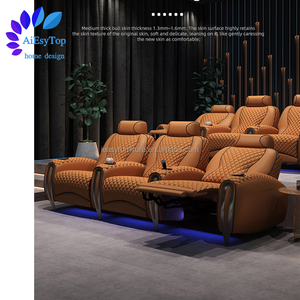 Sillón reclinable de cuero real de alta calidad para cine en casa, sofá de doble asiento, sillón reclinable de masaje eléctrico moderno personalizado, sofá individual - Product Image 6