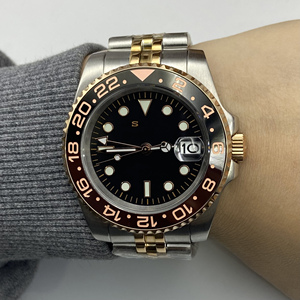 Montre automatique pour homme avec aiguilles lumineuses vertes, mouvement NH34, cristal saphir, acier inoxydable, étanche - Product Image 5