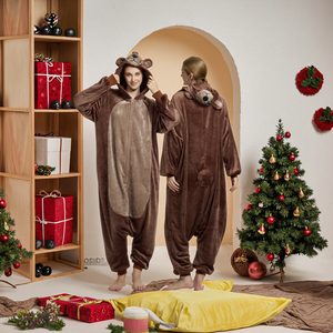 Dễ Thương Panda Động Vật Onesie Đồ Ngủ Unisex Dành Cho Người Lớn Của Mùa Đông Nhiệt/Mùa Xuân Ấm Flannel Lông Cừu Không Chân Cho Áo Túi - Product Image 2