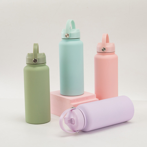 Bouteilles d'eau de sport insultées à double paroi incassables classiques de 1000ml respectueuses de l'environnement avec logo personnalisé - Product Image 2