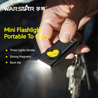 Lampe de poche mini torche COB USB-C étanche à clip magnétique, nouvelle lampe de travail ABS à haute luminosité pour situations d'urgence, légère et porte-clés