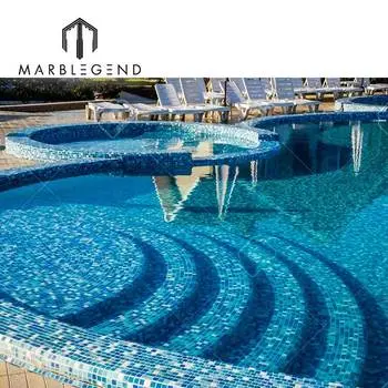 PFM Design blau Glasmosaik Fliesen Schwimmbad Mosaik zum Verkauf Fabrik