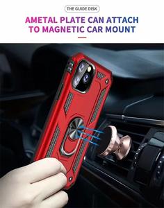 Casing Ponsel Anti Guncangan dengan Ring Magnet, Pelindung Anti Gravitasi TPU+PC Berlapis Elektro, Tempat Kartu, Perlindungan 360 untuk 11/11 - Product Image 3