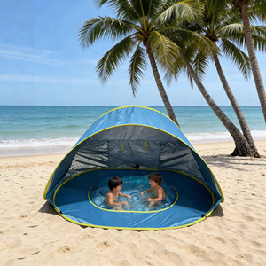 Tente de plage pop-up avec piscine, ouverture rapide pour bébés et tout-petits, abri solaire, aire de jeux aquatique extérieure - Product Image 2