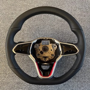 Volante de cuero personalizado para Volkswagen MK8, volante LED para <span class=keywords><strong>VW</strong></span> Golf 6 7 8 R MK6 MK7 MK8 GTI, volante - Product Image 1