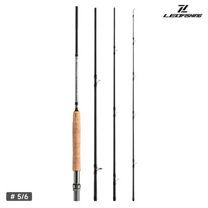<span class=keywords><strong>Canne</strong></span> à pêche à la <span class=keywords><strong>mouche</strong></span> en fibre de carbone à 4 sections avec poignée en bois, action lente, <span class=keywords><strong>7</strong></span> <span class=keywords><strong>pieds</strong></span> (2,1 mètres), pour la pêche en lac et en ruisseau 5/67/8 - Product Image 2