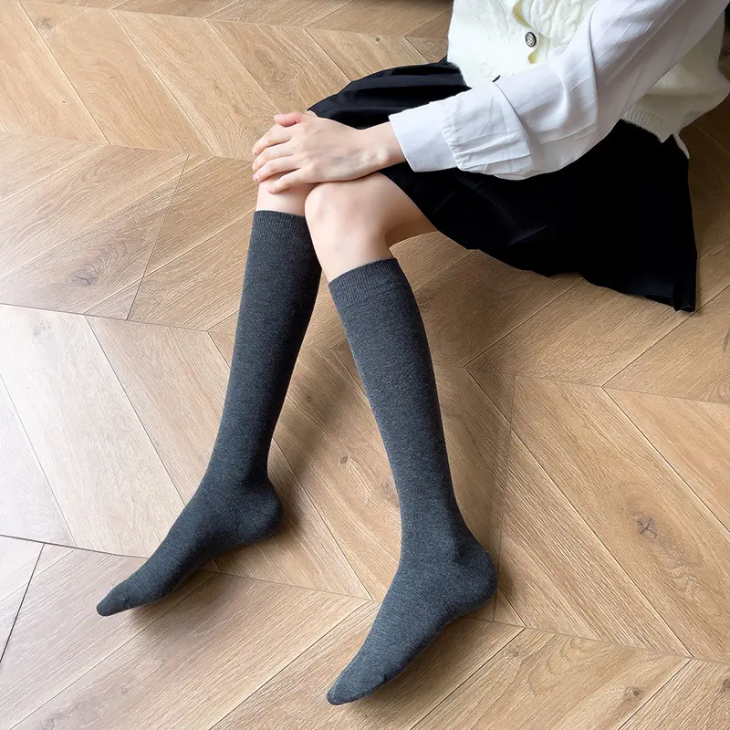 Plusieurs couleurs au choix chaussettes mollet bas pour femmes étudiantes chaussettes d'hiver garder au chaud